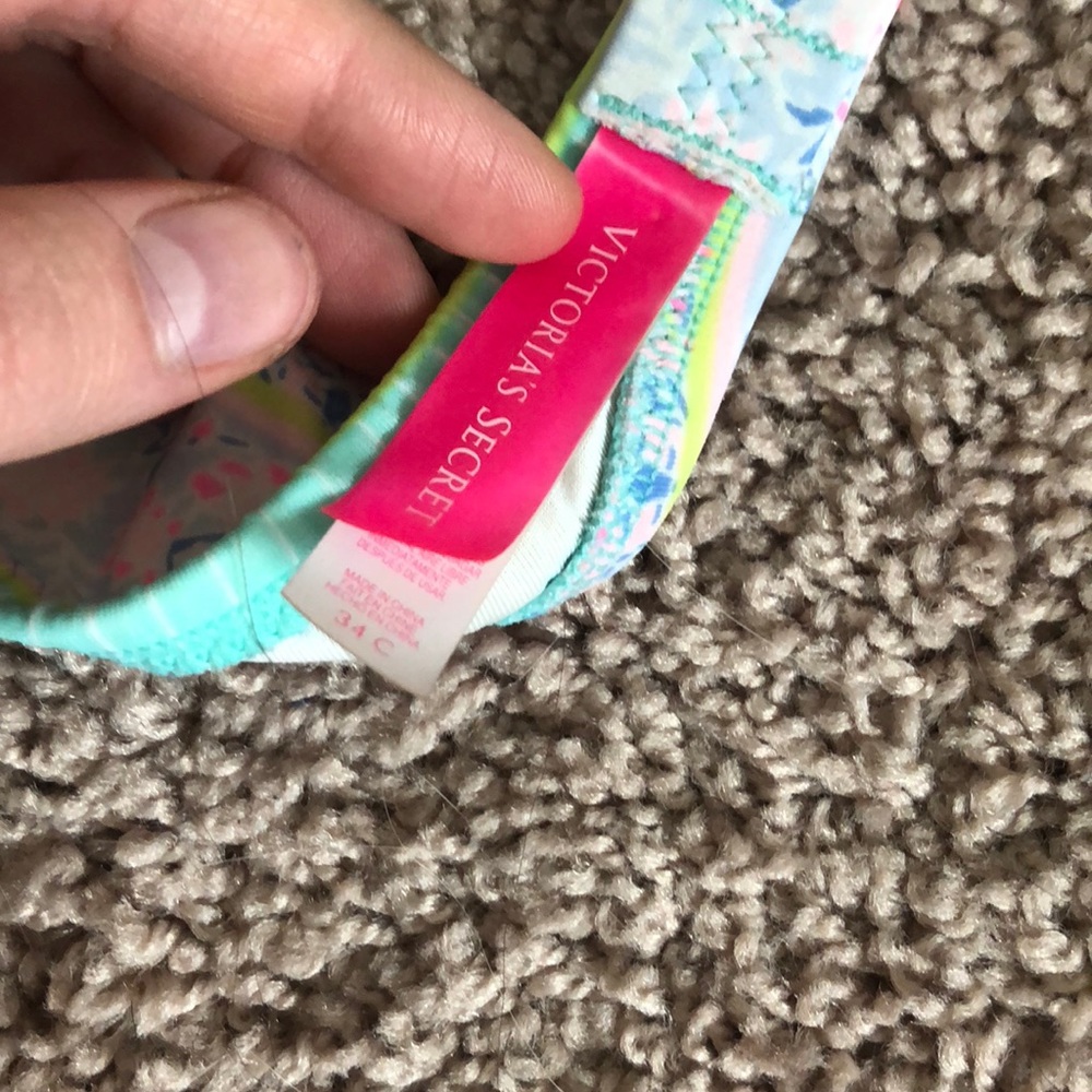 VS patterned strapless push up bikini top